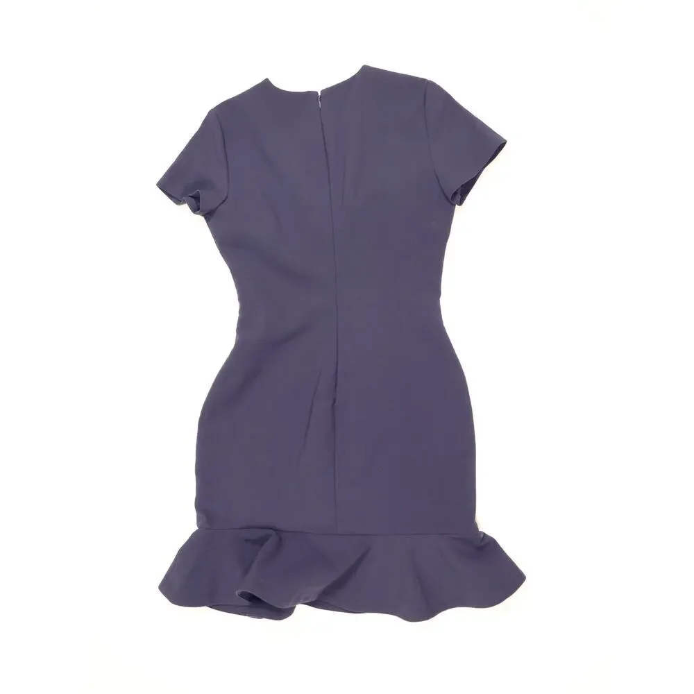Likely Navy Blue Ruffle Hem Sheath Dress Elegant Cocktail Workwear Occasion New
